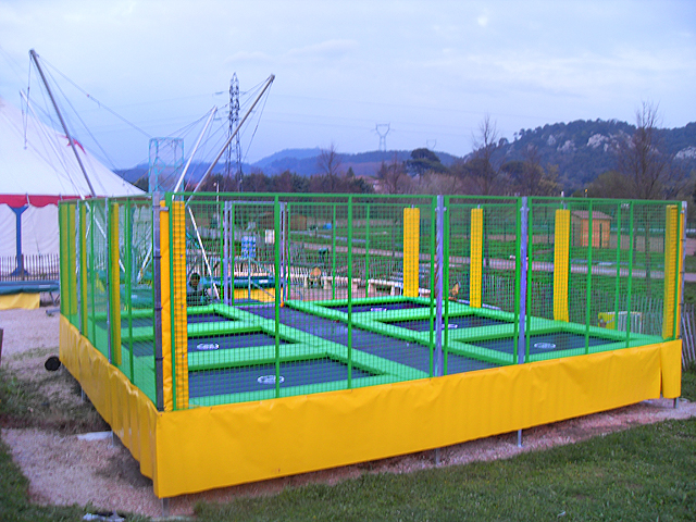 cage de trampoline mobile